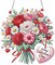 Valentine's Day Hanging Diamond Art Kits for Adult, Flowers Diamond Painting Hanging Kits Ornaments, DIY Special Shaped Rhinestone Window Pendants kit for Home Garden Wall Decor Gift